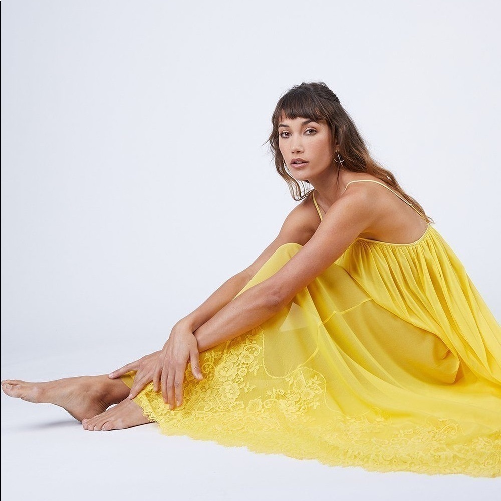We are HAH Mad Maxi Chiffon Lemon Drop Dress - Picture 2 of 8
